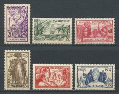 MAURITANIE 1937 N° 66/71 ** Neufs = MNH  Superbes Cote 13.50 € Exposition Internationale Paris Avions Bateaux EIFFE - Nuevos