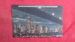 New York> New York City > Night View Skyline Under Brooklyn Bridge -1838 - Manhattan
