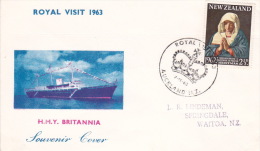 New Zealand 1963 Royal Visit Souvenir Cover - Covers & Documents