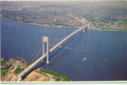 New York Verrazano Narrows Bridge Old Postcard Unused Bb - Brooklyn