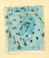 België/Belgique 18  L 77  Charleroi  Nipa + 0 - 1865-1866 Profile Left