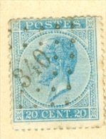 België/Belgique 18  L 340  Spa  Nipa + 40 - 1865-1866 Profile Left