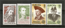 ANDORRA / ANDORRE. Europa 1980. Personnages Célèbres: Napoléon 1er, Charlemagne,etc.  4 T-p Neufs ** - Otros & Sin Clasificación