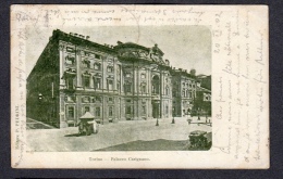 1902 TORINO PALAZZO CARIGNANO ED. PEDRINI FP V SEE 2 SCANS ANIMATA X LA FRANCIA 10C. FLOREALE TIMBRI - Palazzo Carignano