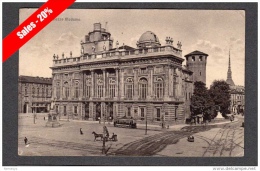 1918 TORINO PALAZZO MADAMA ED. BRUNNER FP V SEE 2 SCANS ANIMATA TRAM CARROZZE - Palazzo Madama