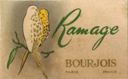 CARTE PARFUMEE PUBLICITAIRE Parfum Poudre De Beauté RAMAGE De BOURJOIS - Oud (tot 1960)