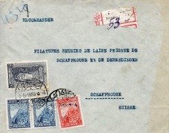 TURQUIE LETTRE RECOMMANDEE POUR LA SUISSE 1928 - Cartas & Documentos