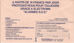 ENTIER POSTAL DE SERVICE CCP STATIONERY GANZSACHE GS FRANCE 1989 ALARME ELECTROMA  BREVET SYNIAL BISCHHEIM PROTECTION - Informatique