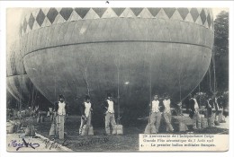 CPA - BRUXELLES - BRUSSEL - Anniversaire Indépendance - Fête Aérostatique 1905 - Premier Ballon Militaire Français   // - Festivals, Events