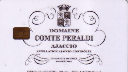 FRANCE CARTE A PUCE DOMAINE VINICOLE COMTE PERALDI AJACCIO UT RARE - Cartes De Salon Et Démonstration