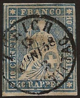 SWITZERLAND 1854 10r SG 48 U KK152 - Usati