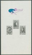 Belgien 1972 Belgica 1682 Ua Schwarzdruck (SG5937) - Feuillets N&B Offerts Par La Poste [ZN & GC]