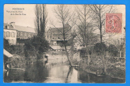 CPA PONTRIEUX Vue Prise Du Pont De La Rue St Yves - Canton Bégard 22 Côte D'Armor - Pontrieux