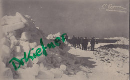 Foto-AK, Warnemünde, Eiswinter Mit Aufgetürmten Eisschollen An Der Mole, Um 1929 - Rostock