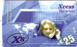 ALLEMAGNE GERMANY PREPAID XCESS THE WORLD 25€ NEUVE MINT NUMEROTEE - [2] Móviles Tarjetas Prepagadas & Recargos