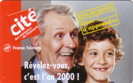 TICKET CARTE MAGNETIQUE SPONSOR FRANCE TELECOM AN 2000 ENFANT ET PAPY LA GEODE CITE DES SCIENCES RARE UT - Autres & Non Classés