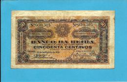 MOZAMBIQUE - 50 Centavos - 15.09.1919 - P R 3b - BANCO DA BEIRA - PORTUGAL - Mozambico