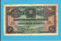 MOZAMBIQUE - 5 LIBRAS ESTERLINAS - 15.01.1934 - P R32 - CANCELADO - COMPANHIA DE MOÇAMBIQUE - PORTUGAL - Mozambique