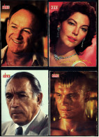 4 X Kino-Autogrammkarte  -  Repro, Signatur Aufgedruckt  -  Gene Hackman , Anthony Quinn , Ava Gardner - Autografi