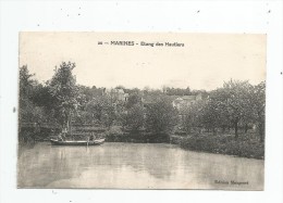 Cp , 95 , MARINES , étang Des HAUTIERS , Voyagée , Ed : Catala , Barque - Marines