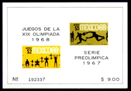 MEXIQUE  BF  * *  NON DENTELE    Jo 1968     Football Soccer Fussball Halterophilie - Nuevos