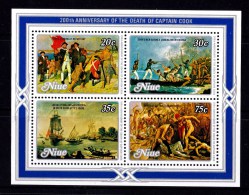 Niue 1979 Captain Cook Death Bicentenary Minisheet MNH - Niue