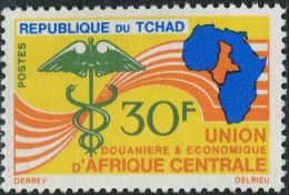 AS3309 Chad 1966 Health Cooperation Map 1v MNH - Geography