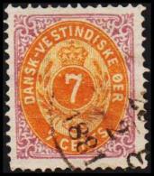 1873-1874. Bi-coloured. 7 C. Red Lilac/dull Yellow. Second Print.  Normal Frame. Perf. ... (Michel: 8 Ib) - JF128258 - Deens West-Indië