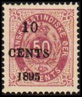 1895. Surcharge. 10 CENTS 1895 On 50 C. Violet. Variety AFA 15y. (Michel: 15) - JF128220 - Dänisch-Westindien