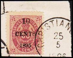 1895. Surcharge. 10 CENTS 1895 On 50 C. Violet. CHRISTIANSTED 25 5 1896. (Michel: 15) - JF128214 - Dänisch-Westindien