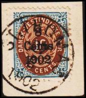 1902. Surcharge. Copenhagen Surcharge. 8 Cents 1902 On 10 C. Blue/brown. Normal Frame. ... (Michel: 26 I) - JF128174 - Dänisch-Westindien