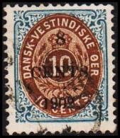 1902. Surcharge. Local, Black Surcharge. 8 CENTS 1902 On 10 C. Blue/brown. Normal Frame... (Michel: 24 A I (AFA 19z)) - - Danish West Indies