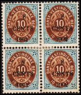 1902. Surcharge. Local, Black Surcharge. 8 CENTS 1902 On 10 C. Blue/brown. Normal Frame. (Michel: 24 A I) - JF128284 - Deens West-Indië