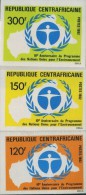 AS3314 Central Africa 1982 Human And Environmental Map Imperf 3v MNH - Geography