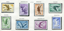 Turquie ** PA 39 à 46 - Oiseaux - Aigle, Hirondelles, Epervier,cigogne, Albatros, Mouettes - Poste Aérienne