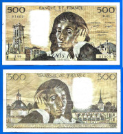 France 500 Francs 1977 3 Novembre Pascal Serie H 84 Frcs Frc Europe Paypal Skrill Bitcoin OK - 500 F 1968-1993 ''Pascal''