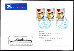 ANTARCTIC, CHILE, MS"SWITZERLAND",stopover PTA Arenas, 17.11.1999, Ships Cachet !! Look Scan !! 30.4-35 - Polar Ships & Icebreakers