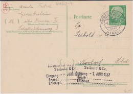 Bund Heuss Gzs P 31 PSt I Stempel Großauheim ü Hanau 1957 - Postcards - Used