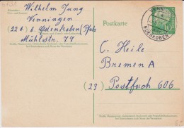 Bund Heuss Gzs P 31 PSt I Stempel Venningen ü Edenkoben 1960 - Cartes Postales - Oblitérées