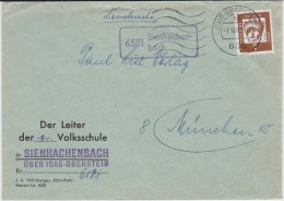 Bund Bed Dt Landpost Stempel 6581 Sienhachenbach B Idar-Oberstein Bf 1962 - Brieven En Documenten