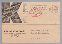 Motiv Bau Stahl 1946 Firmen-Freistempel CH Oval #290 - Frankeermachinen