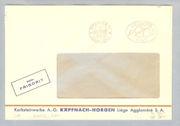 Motiv Bau 1937-06-16 Brief Frei-O Korksteinwerke AG Horgen - Frankeermachinen