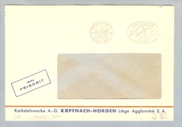 Motiv Bau 1937-06-16 Brief Frei-O Korksteinwerke AG Horgen - Postage Meters