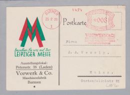 Motiv Bau Teppich Barmen 1928-02-25 Frei-O Leipziger Messe - Franking Machines (EMA)