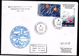 ANTARCTIC, TAAF,  D´URVILLE 9.3.1988, M/V"POLARBJÖRN" ,3  Cachets !! Look Scan II  1.3-78 - Expediciones Antárticas