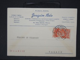 PORTUGAL-Carte Commerciale De Lisbonne Pour Calais  En 1945 A VOIR  LOT P 5473 - Briefe U. Dokumente