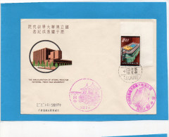 MARCOPHILIE- Enveloppe- Lettre  FORMOSE*-TAIWAN-Inauguration Atomic Reactor Stamp N°388 - Storia Postale