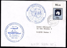 ANTARCTIC, GERMANY, FS"POLARSTERN" 6.4.1984, ,2 Cachets ANT II + GvNeumayer !! Look Scan II 1.5-61 - Expediciones Antárticas