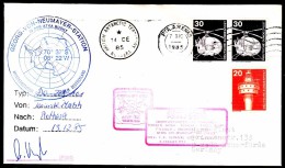 ANTARCTIC,GERMANY. Flight POLAR-2, 1985 ,2 Cachets ANT IV,Flight TTE Marsh To Rothera !! Look Scan II 1.3-58 - Expediciones Antárticas