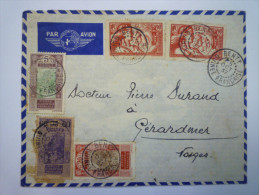 Enveloppe Au Départ  De  BENTY  (Guinée FR)  à Destination De  GERARDMER  1937    - Briefe U. Dokumente